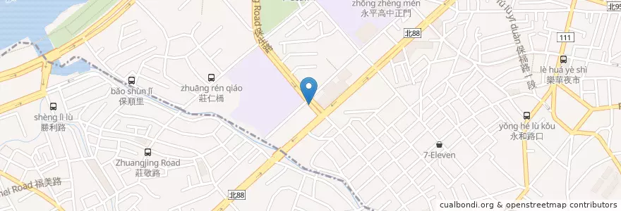 Mapa de ubicacion de 台北富邦商業銀行 en Taiwan, Neu-Taipeh, Yonghe.