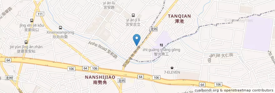 Mapa de ubicacion de 第一商業銀行 en Taiwan, 新北市, 中和區, 永和區.
