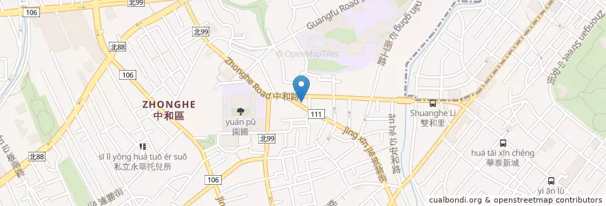 Mapa de ubicacion de 安泰商業銀行 en 臺灣, 新北市, 中和區.