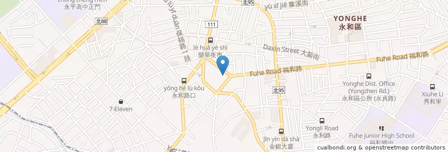 Mapa de ubicacion de 國泰世華商業銀行 en Taiwan, 新北市, 永和區.