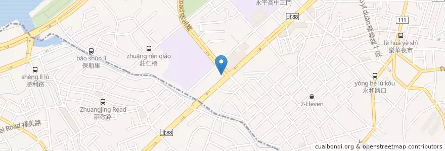 Mapa de ubicacion de 玉山商業銀行 en Taiwan, New Taipei, Yonghe District.