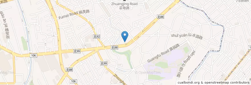 Mapa de ubicacion de 第一商業銀行 en 타이완, 신베이 시, 중허 구, 융허 구.