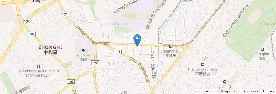 Mapa de ubicacion de 彰化商業銀行 en Taïwan, Nouveau Taipei, Chungho.
