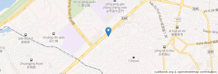Mapa de ubicacion de 國泰世華商業銀行 en Tayvan, 新北市, 永和區.