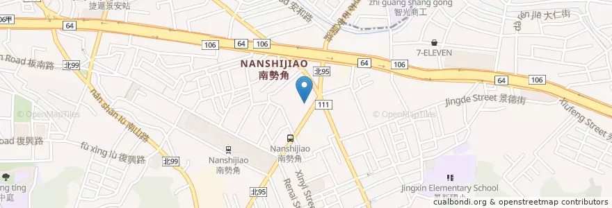 Mapa de ubicacion de 合作金庫商業銀行 en Tayvan, 新北市, 中和區.