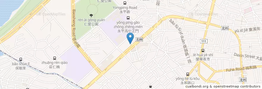 Mapa de ubicacion de 陽信商業銀行 en Taiwan, New Taipei, Yonghe District.