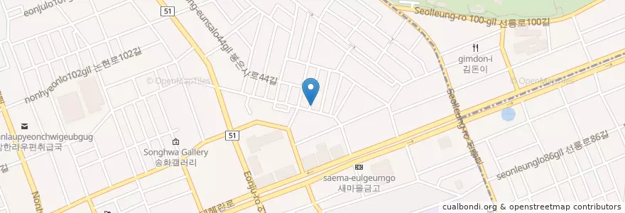 Mapa de ubicacion de 박서방 순대국밥 en 大韓民国, ソウル, 江南区, 駅三洞, 駅三1洞.