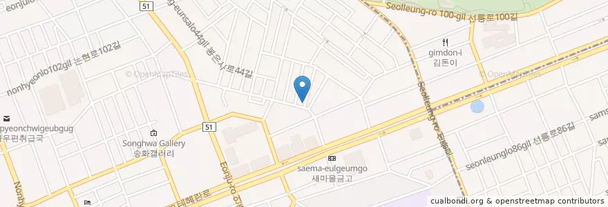 Mapa de ubicacion de 장수가 en Corea Del Sur, Seúl, 강남구, 역삼동, 역삼1동.