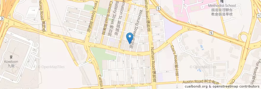 Mapa de ubicacion de Ka Man Dispensary en China, Guangdong, Hong Kong, Kowloon, New Territories, Yau Tsim Mong District.