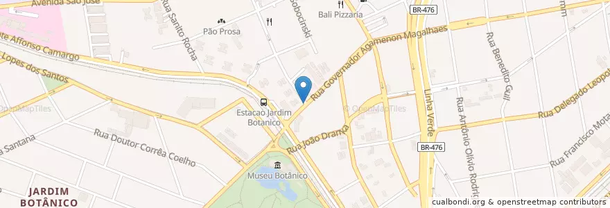 Mapa de ubicacion de Ponto de táxi Cristo Rei en Brasil, Región Sur, Estado De Paraná, Região Geográfica Intermediária De Curitiba, Região Metropolitana De Curitiba, Microrregião De Curitiba, Curitiba.