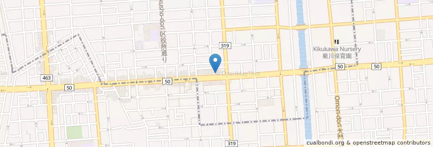 Mapa de ubicacion de 吉野家 en Japón, Tokio, Koto, Sumida.