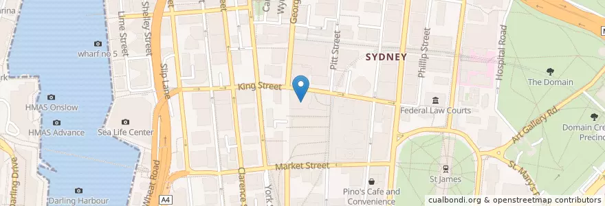 Mapa de ubicacion de Black Sugar en Australie, Nouvelle Galles Du Sud, Council Of The City Of Sydney, Sydney.