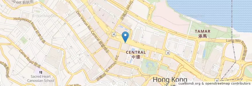 Mapa de ubicacion de SEVVA en 중국, 광둥성, 홍콩, 홍콩섬, 신제, 中西區 Central And Western District.