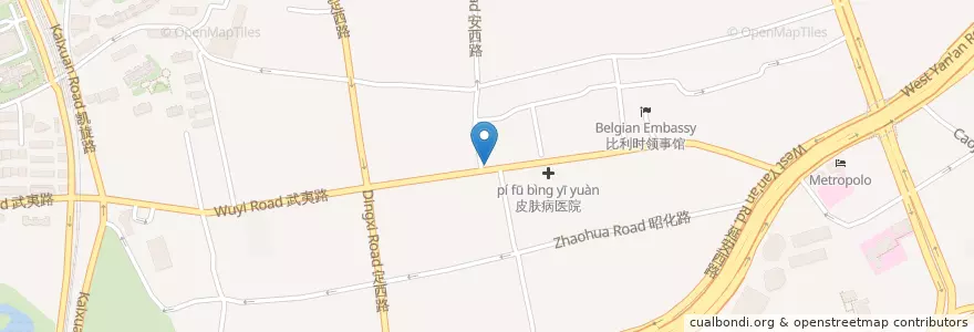 Mapa de ubicacion de 酥鸭大面 en الصين, شانغهاي, 长宁区.