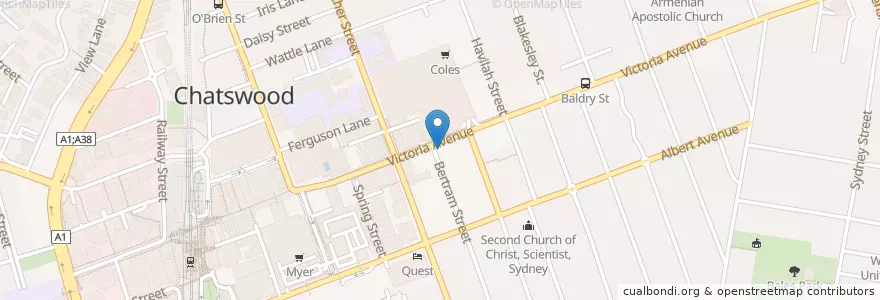 Mapa de ubicacion de HSBC en أستراليا, نيوساوث ويلز, Willoughby City Council, Sydney.