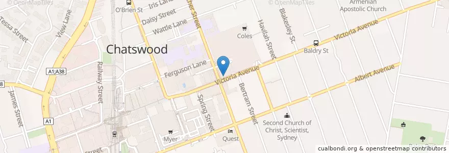 Mapa de ubicacion de Chef Rasa Sayang en 오스트레일리아, New South Wales, Willoughby City Council, 시드니.