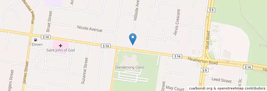 Mapa de ubicacion de Sports Injury en 澳大利亚, 维多利亚州, City Of Greater Dandenong.