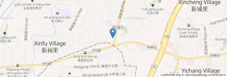 Mapa de ubicacion de 乙盛爌肉飯 en 臺灣, 臺中市, 太平區.