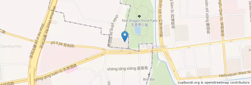 Mapa de ubicacion de 建设银行 en China, Shandong, 济南市, 天桥区, 市中区.