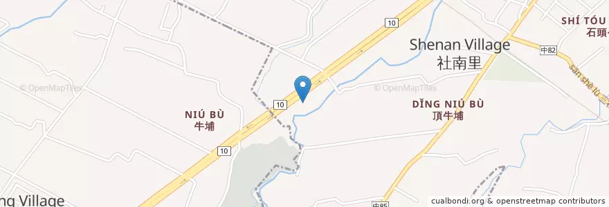 Mapa de ubicacion de 台大加油站 en تایوان, تایچونگ, 神岡區.