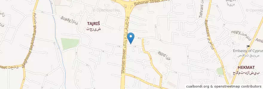 Mapa de ubicacion de مرکز تصویربرداری پزشکی سینا اطهر en إیران, طهران, شهرستان شمیرانات, طهران, بخش رودبار قصران.