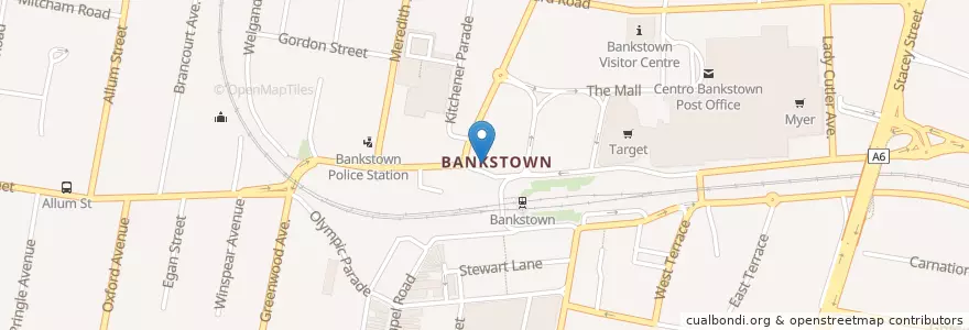 Mapa de ubicacion de SPSA Bankstown Clinic en Australia, Nueva Gales Del Sur, Canterbury-Bankstown Council, Sydney.