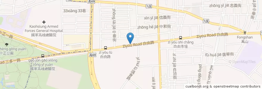 Mapa de ubicacion de 孫家豆漿 en 臺灣, 高雄市, 鳳山區.