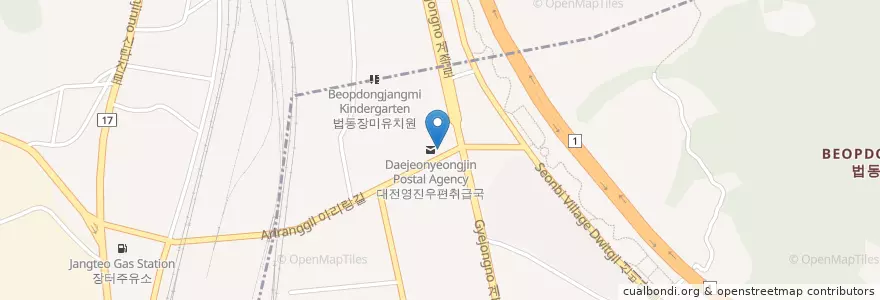 Mapa de ubicacion de 대덕평안약국 en Güney Kore, 대전, 대덕구, 회덕동.