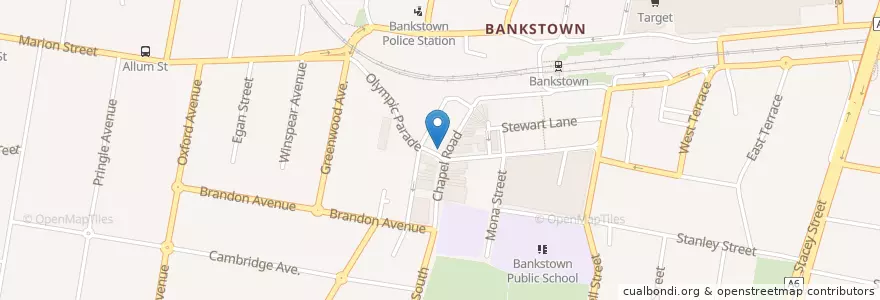 Mapa de ubicacion de Vy Vy Garden Cafe en Australia, New South Wales, Canterbury-Bankstown Council, Sydney.