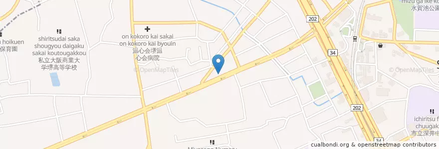 Mapa de ubicacion de グリーンスタイル en Jepun, 大阪府, 堺市, 中区.