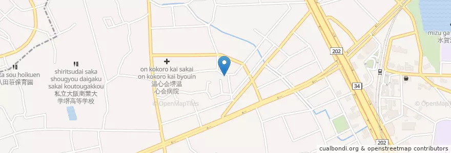 Mapa de ubicacion de 龍正院 en Japonya, 大阪府, 堺市, 中区.
