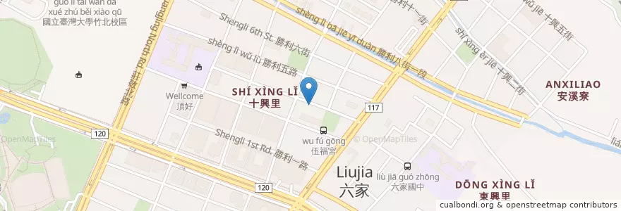Mapa de ubicacion de 牛肉麺 en تایوان, 臺灣省, 新竹縣, 竹北市.