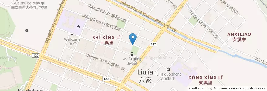 Mapa de ubicacion de 愛喀牛 en تايوان, مقاطعة تايوان, أقليم سين شو, 竹北市.