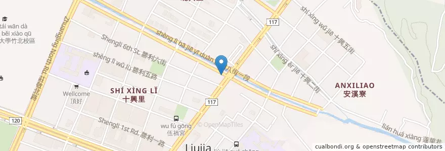 Mapa de ubicacion de Wu Wha Ma House en Taiwan, Taiwan, 新竹縣, Zhubei.