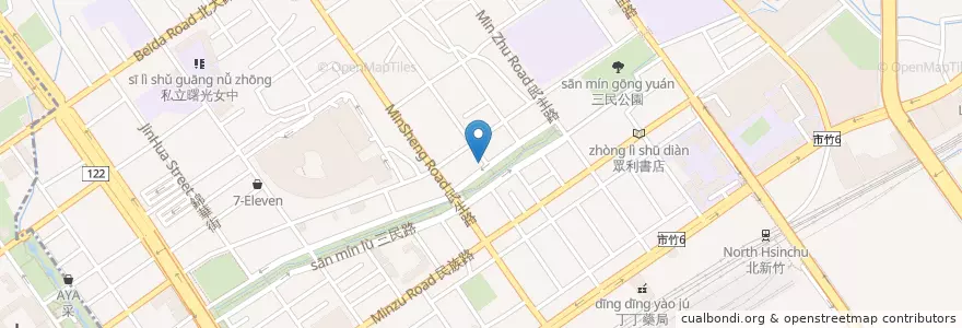 Mapa de ubicacion de Sallowy Coffee en Тайвань, Тайвань, Синьчжу, 東區.