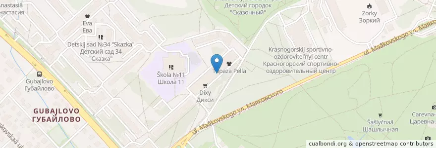 Mapa de ubicacion de СДЭК en روسيا, Центральный Федеральный Округ, محافظة موسكو, Городской Округ Красногорск.