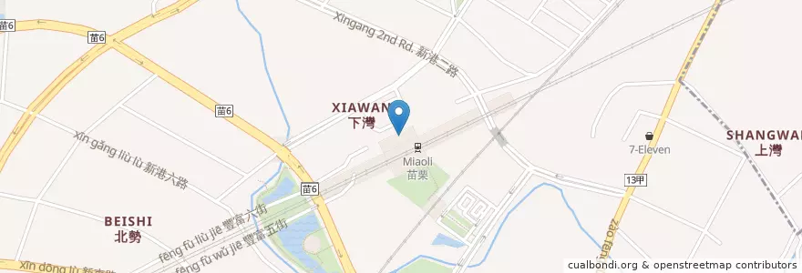 Mapa de ubicacion de 格上租車 en 臺灣, 臺灣省, 苗栗縣, 後龍鎮.