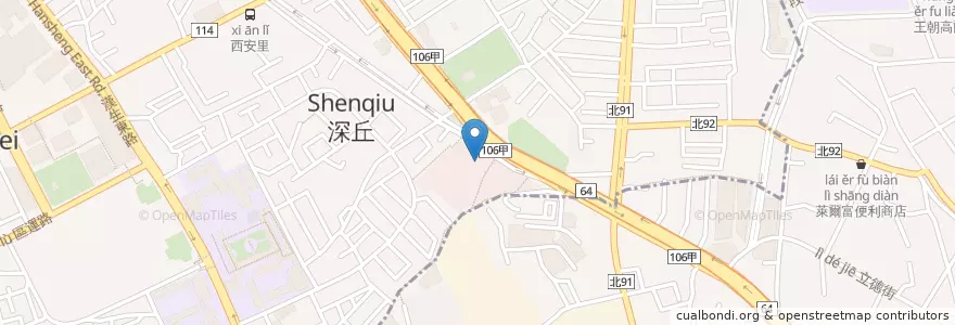 Mapa de ubicacion de 第一商業銀行 en Taiwan, 新北市, 板橋區.