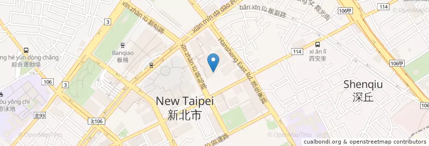 Mapa de ubicacion de 遠東國際商業銀行 en 臺灣, 新北市, 板橋區.