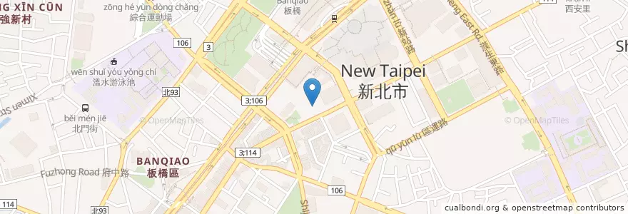 Mapa de ubicacion de 臺灣新光商業銀行 en 台湾, 新北市, 板橋区.
