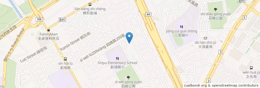 Mapa de ubicacion de 陽信商業銀行 en Taiwán, Nuevo Taipéi, 板橋區.