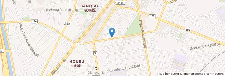 Mapa de ubicacion de 台新國際商業銀行 en 臺灣, 新北市, 板橋區.