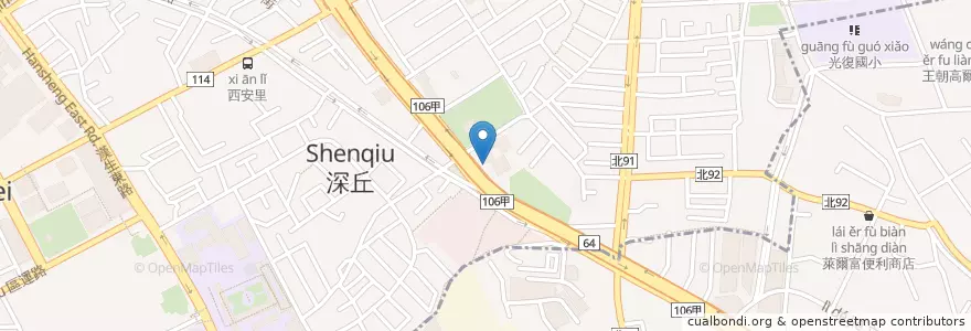 Mapa de ubicacion de 台中商業銀行 en تايوان, تايبيه الجديدة, 板橋區.