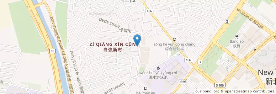 Mapa de ubicacion de 上海商業儲蓄銀行 en Tayvan, 新北市, 板橋區.