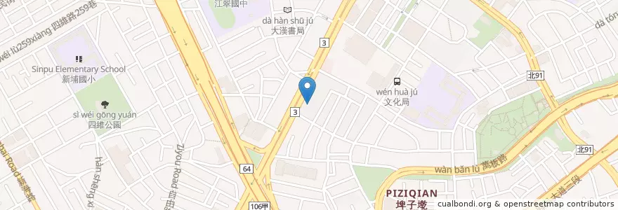 Mapa de ubicacion de 華南商業銀行 en تايوان, تايبيه الجديدة, 板橋區.