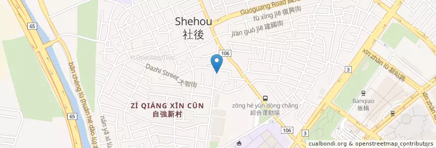 Mapa de ubicacion de 國泰世華商業銀行 en 臺灣, 新北市, 板橋區.