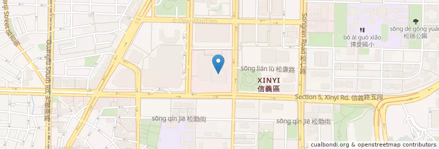 Mapa de ubicacion de 澳盛(臺灣)商業銀行 en 臺灣, 新北市, 臺北市, 信義區.