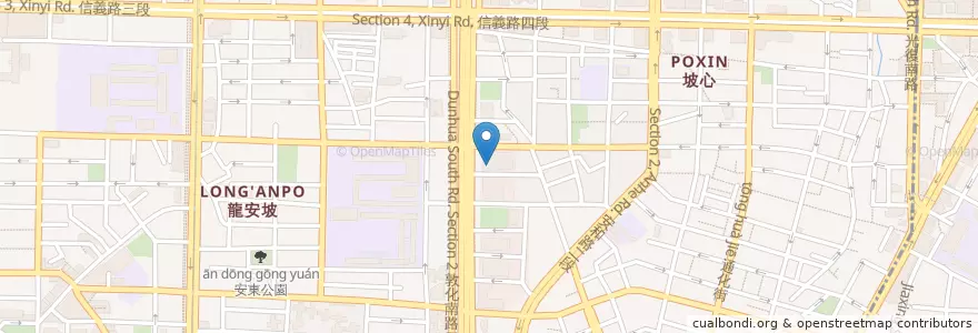 Mapa de ubicacion de 彰化商業銀行 en 타이완, 신베이 시, 타이베이시, 다안 구.