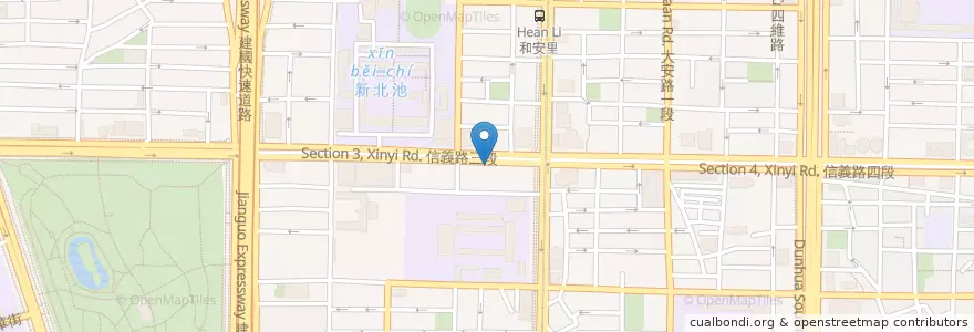 Mapa de ubicacion de 兆豐國際商業銀行 en Taiwan, Neu-Taipeh, Taipeh, Da’An.