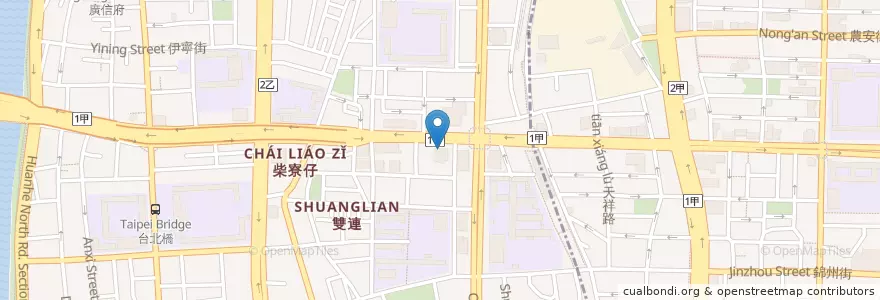 Mapa de ubicacion de 中國信託商業銀行 en 臺灣, 新北市, 臺北市, 大同區.